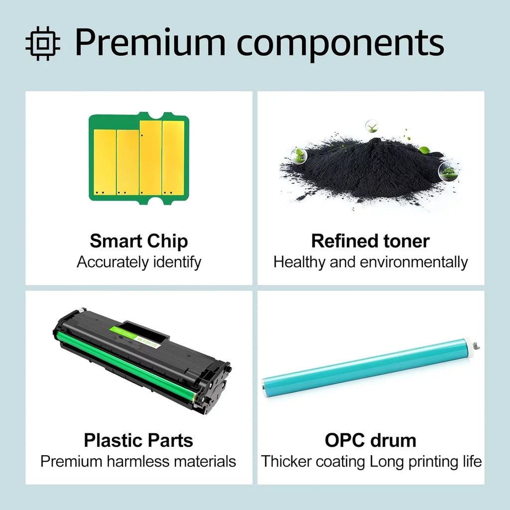 GREENCYCLE 2 Pack Compatible for Samsung MLT-D101S 101S Black Toner Cartridge Replacement with ML-2165 ML-2165W SCX-3400 SCX-3405W SCX-3405FW Printer