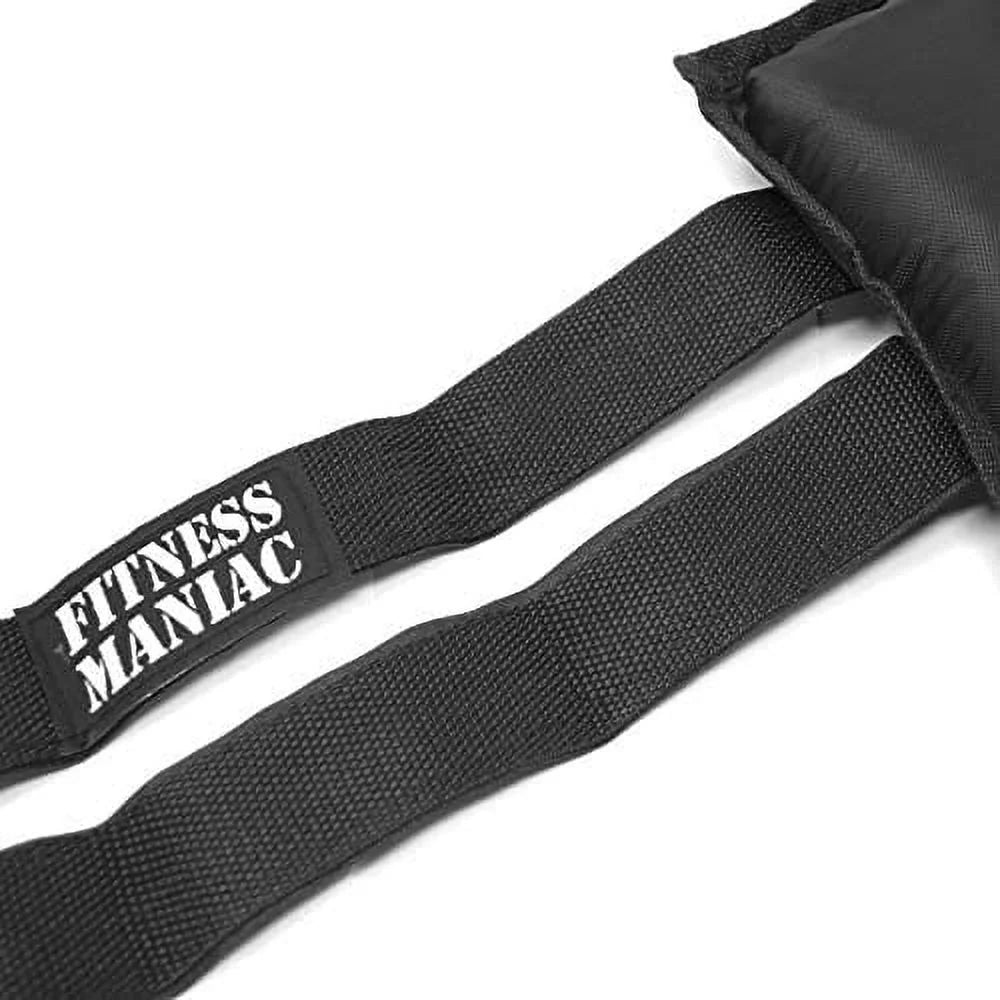 pro ankle weights 1 pair double straps heavy weight, 16 lbs (8 pounds per ankle) premium durable set for gym, workout, walking, ab, leg and glute exercises for men women