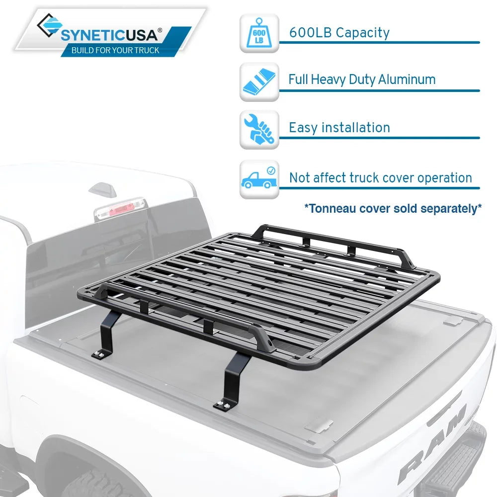 Syneticusa HD Heavy Duty Truck Bed Cargo Load Rack Kit Compatible with F150 Ram Silverado Tundra Titan