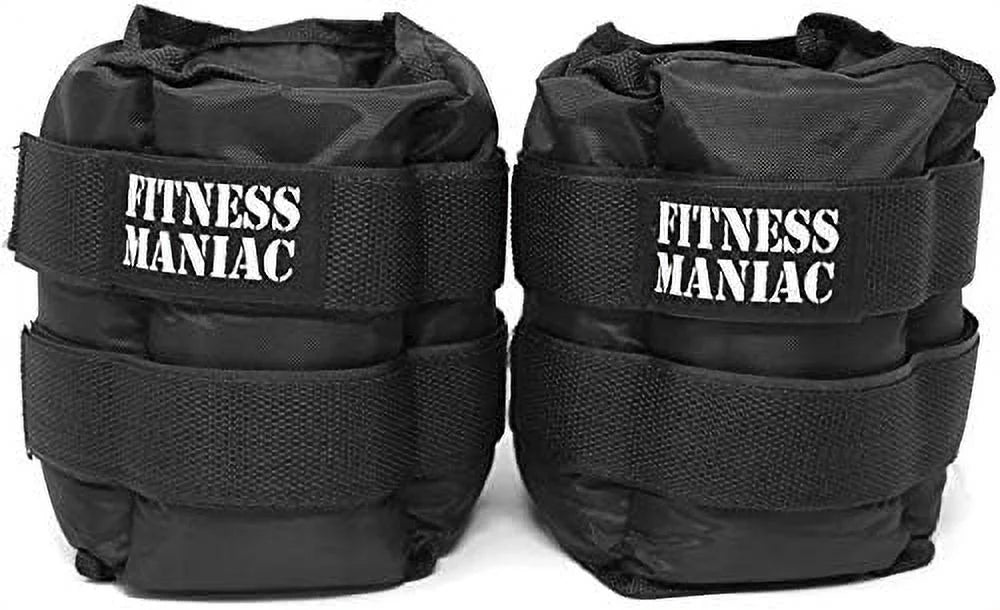 pro ankle weights 1 pair double straps heavy weight, 16 lbs (8 pounds per ankle) premium durable set for gym, workout, walking, ab, leg and glute exercises for men women