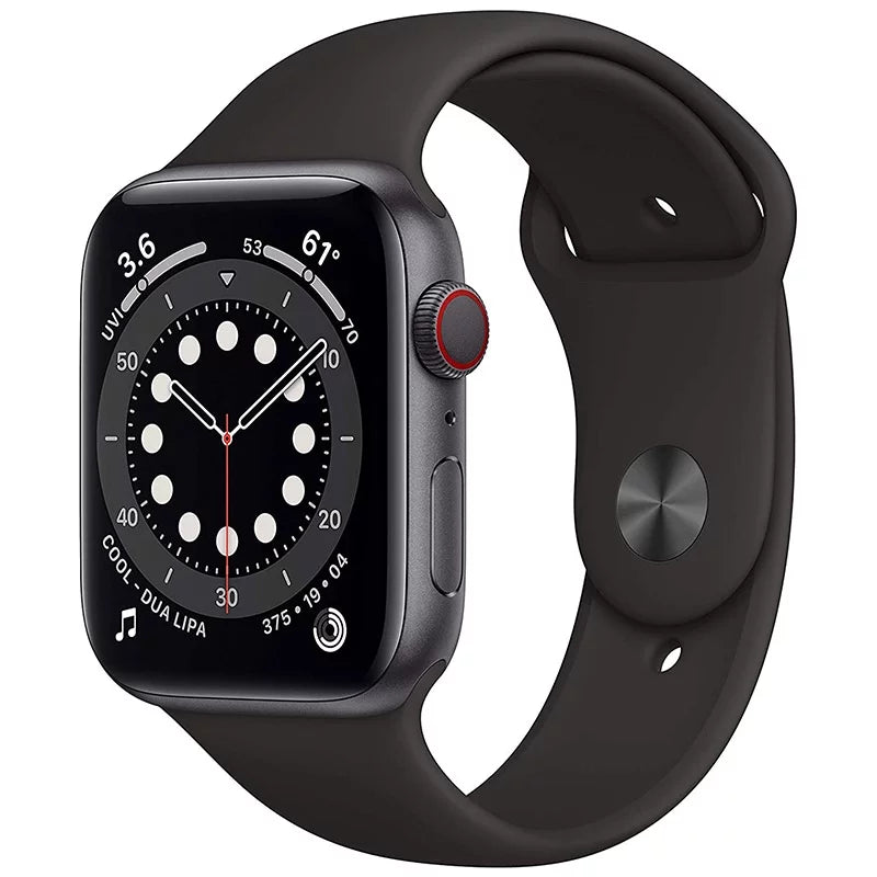 Pre-Owned Apple Watch Series 6 44mm GPS - Space Gray Aluminum Case - Black Sport Band (2020) - Fair