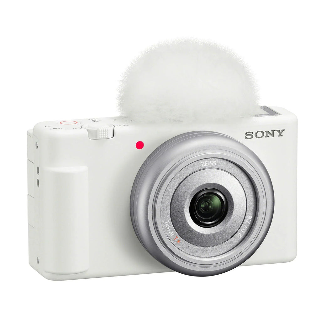 Sony Zv-1F Vlog Camera (White) With Vlogger Shotgun Microphone and Accessories