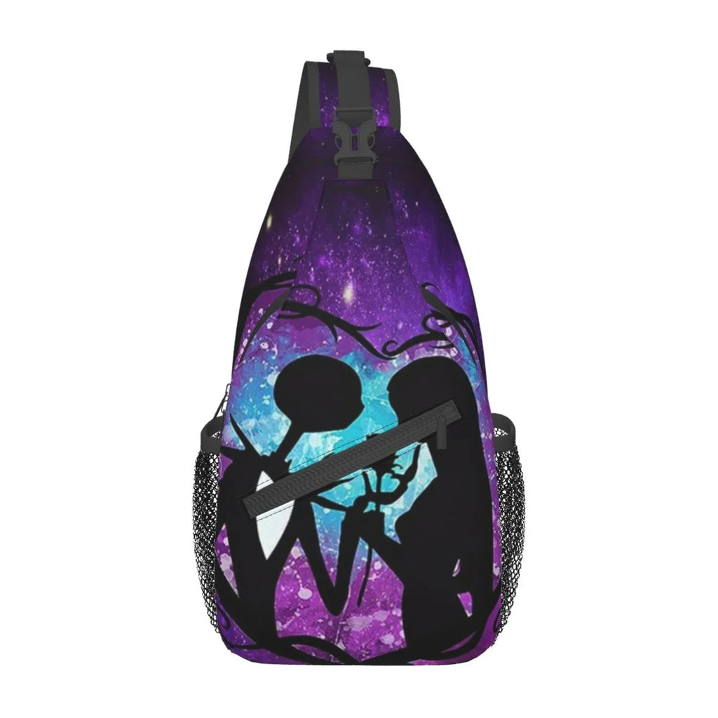 The Nightmare Before Christmas Chest Bags Crossbody Sling Backpack Unisex Travel Hiking Daypack Shoulder Bag Gifts For Women Men