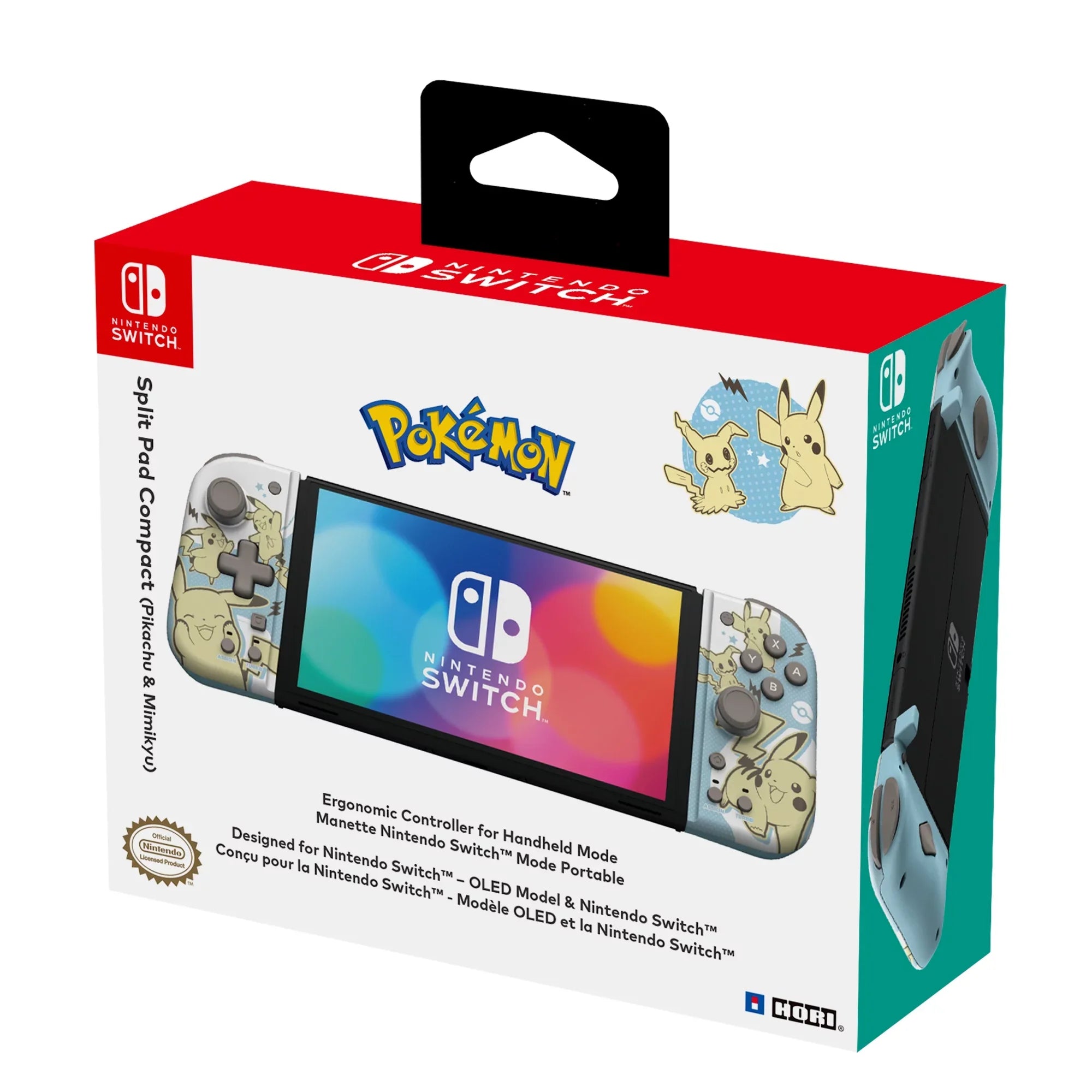 HORI - Pokémon Pikachu and Mimikyu Nintendo Switch Split Pad Compact Video Game Controller for Handheld Mode