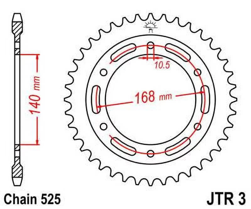 Front & Rear Sproket Kit for BMW F800 GS-JTR3.42 for 10.5mm bolts-K72 08-16 JT Sprockets