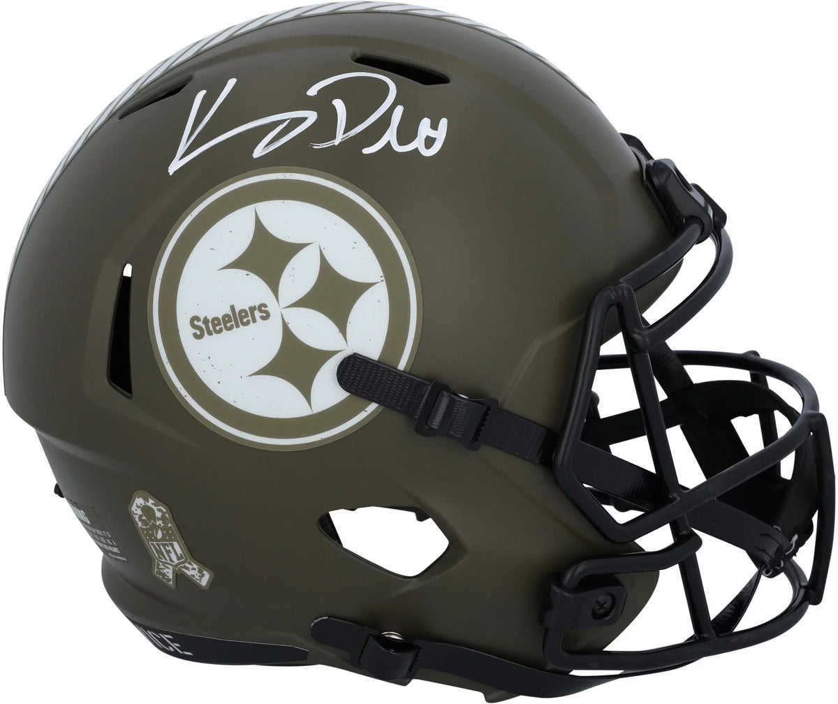 Kenny Pickett Pittsburgh Steelers Autographed Riddell 2022 Salute to Service Speed Replica Helmet - Fanatics Authentic Certified