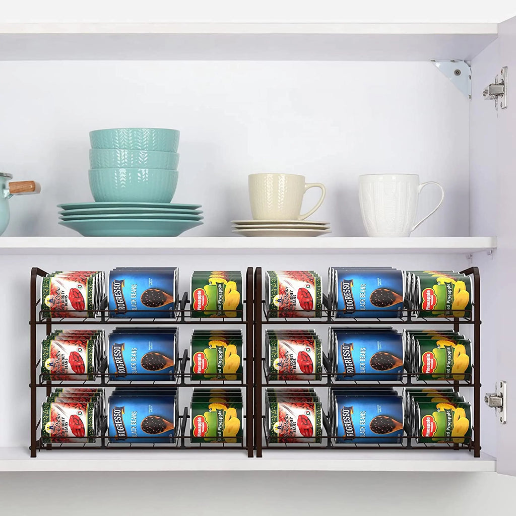 Two-piece Stackable Pull Can Rack Organizer, Suitable For 72 Cans Large Capacity, Kitchen and Living Room Countertops