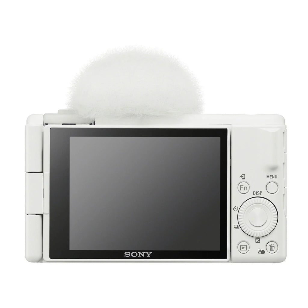 Sony Zv-1F Vlog Camera (White) With Vlogger Shotgun Microphone and Accessories