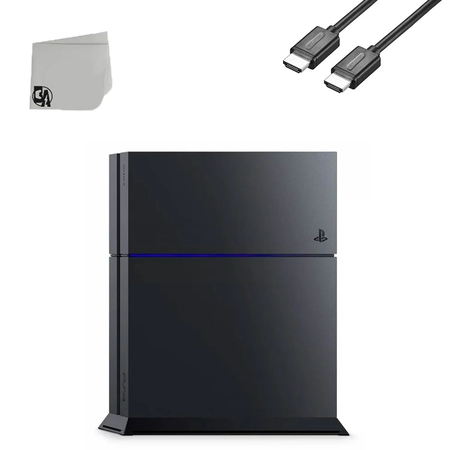 Sony PlayStation 4 500GB Only Black Gaming Console with HDMI Cable BOLT AXTION Bundle Used