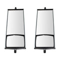 TRQ 16" x 6.5" Aluminum West Coast Mirror Pair w/ Convex Glass for HD Semi Truck MRA64341 Fits select: 1986-2009,2011-2017 ISUZU NPR