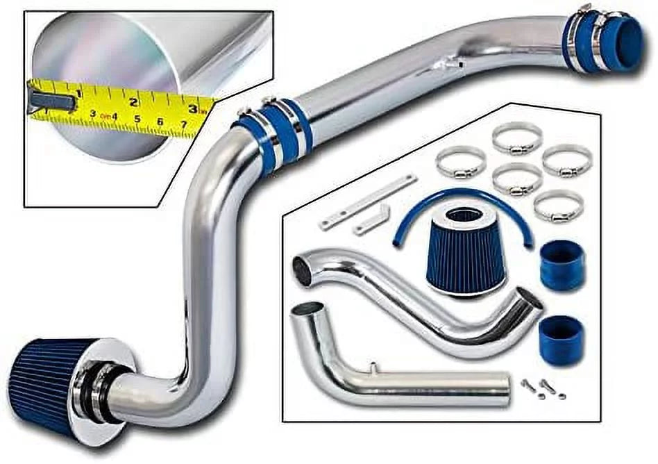 Rtunes Racing Cold Air Intake Kit + Filter Combo BLUE Compatible For 94-01 Acura Integra LS RS GS Models
