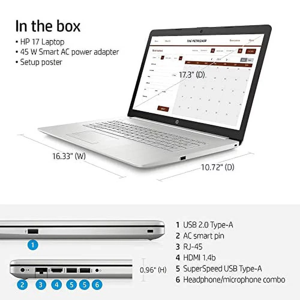 HP 2021 Latest Model Laptop,17.3" FHD (1920 x 1080) IPS Display, Intel Core i5-1135G7 (Beat i7-1065G7), Intel Iris Xe Graphics, HDMI, SD Card, Windows 11 (8GB RAM | 512GB PCIe SSD)