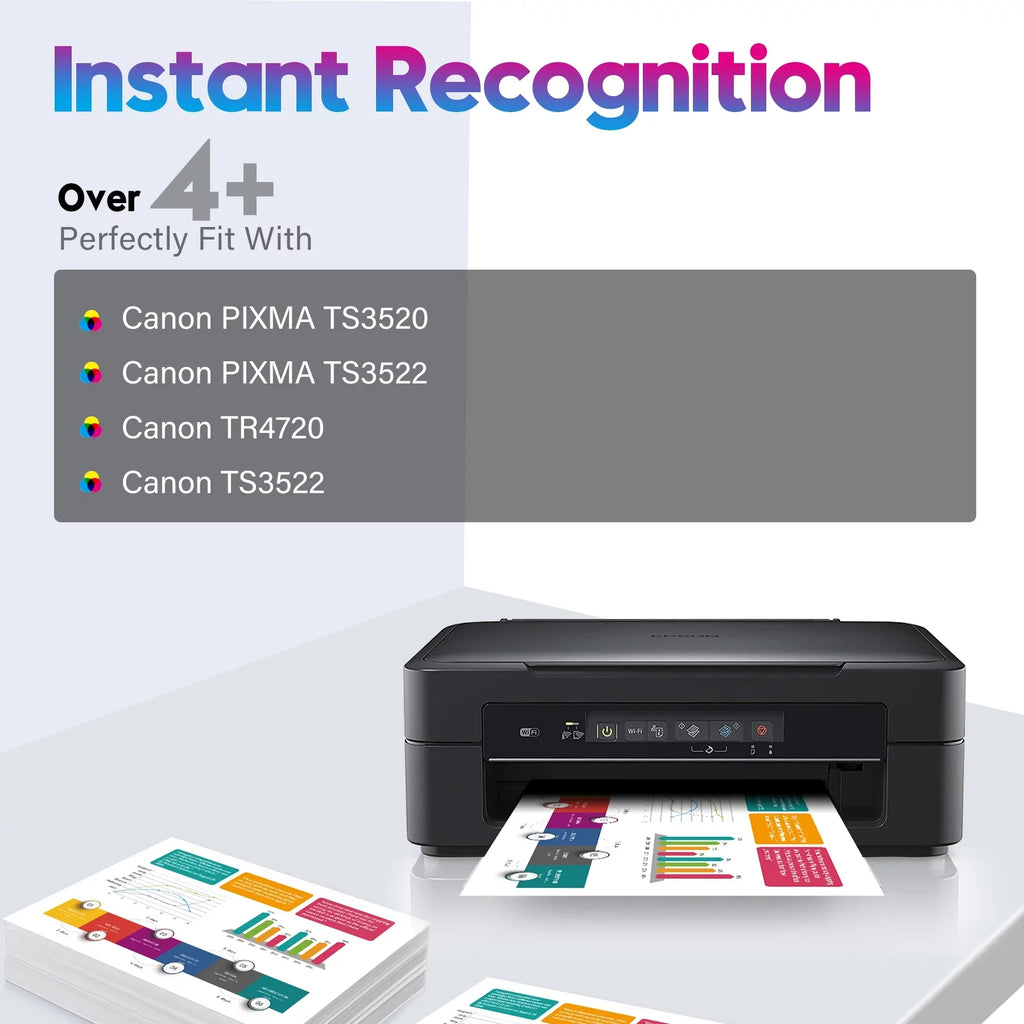 PG-275 CL-276 XL Printer Ink for Canon 275xl and 276xl Ink Cartridges (1 Black 1 Color) Compatible to PIXMA TS3522 TS3520 TR4720 TR4722 Printer High Yield Combo Pack