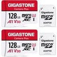 Gigastone 128GB Camera Plus MicroSDXC memory Card 100MB/s, Full HD Video, U1 Class 10 compatible with Nintendo Switch Dash Cams GoPro Camera Samsung Canon Nikon Drone, 2 pack (2x128GB)