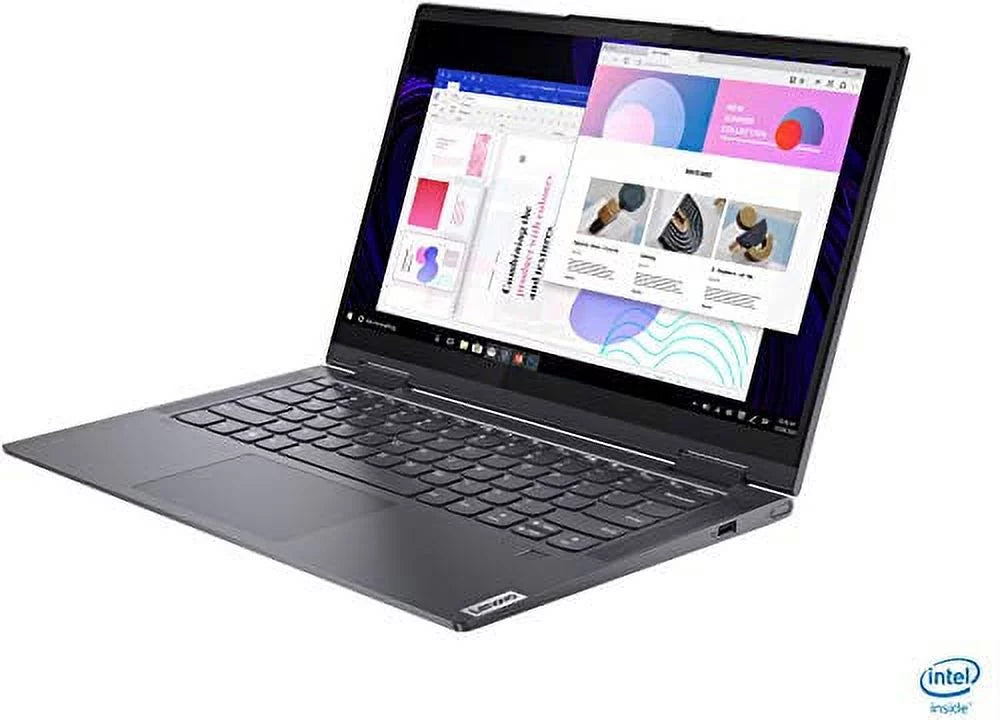 2022 LENOVO Yoga 7i 2-in-1 Laptop 14 inch FHD Touchscreen Intel EVO Platform 11th Core i7-1165G7 Iris Xe Graphics 12GB DDR4 512GB SSD WI-FI 6 Thunderbolt 4.0 Backlit KB with Fingerprint Windows 10