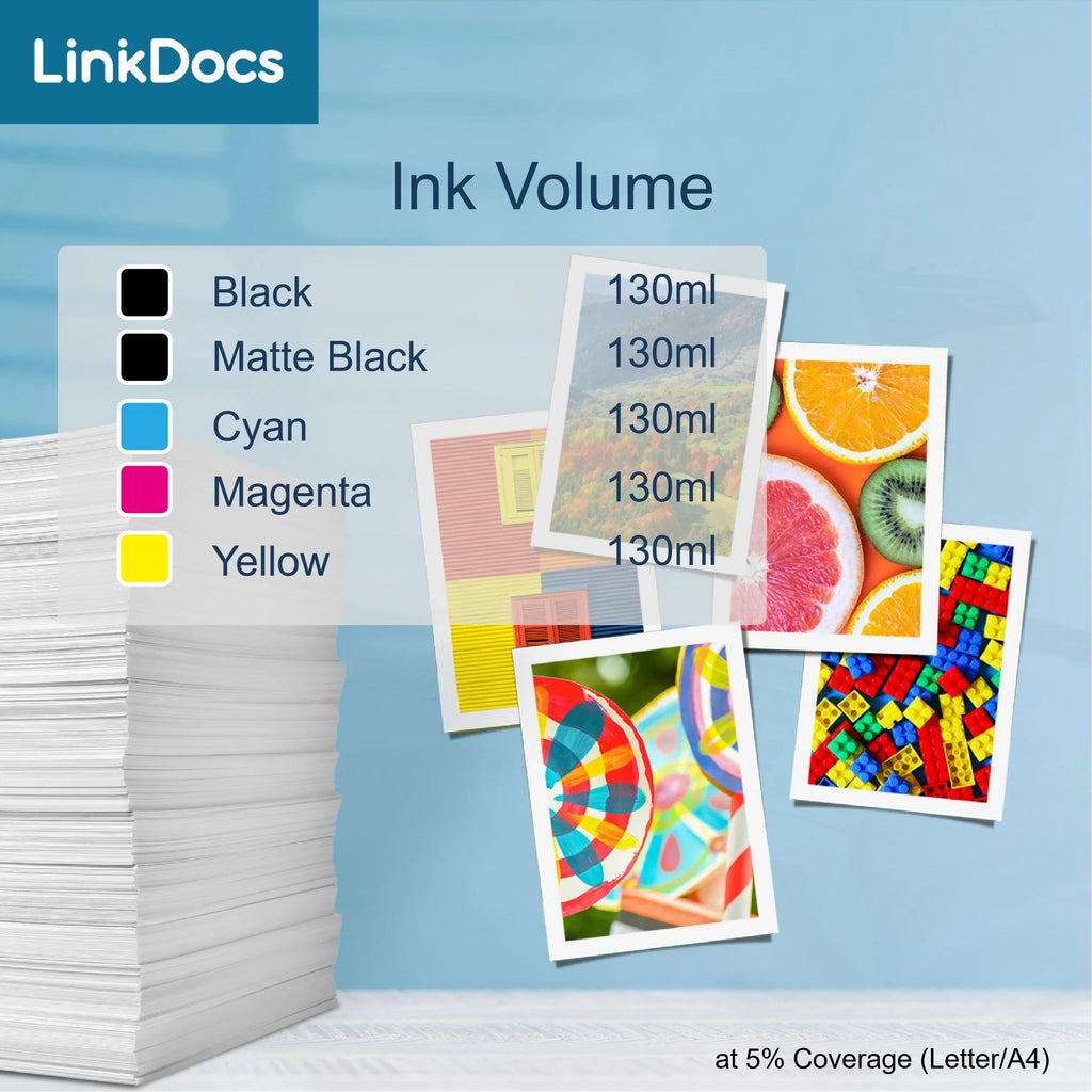 LinkDocs Compatible PFI120 PFI-120 Matte Black Ink Cartridges Replacement for Canon PFI120 PFI-120 PFI-120MBK Work for Canon ImagePROGRAF IPF TM-200 TM-205 TM-300 TM-305 and GP-200 GP-300 Printer