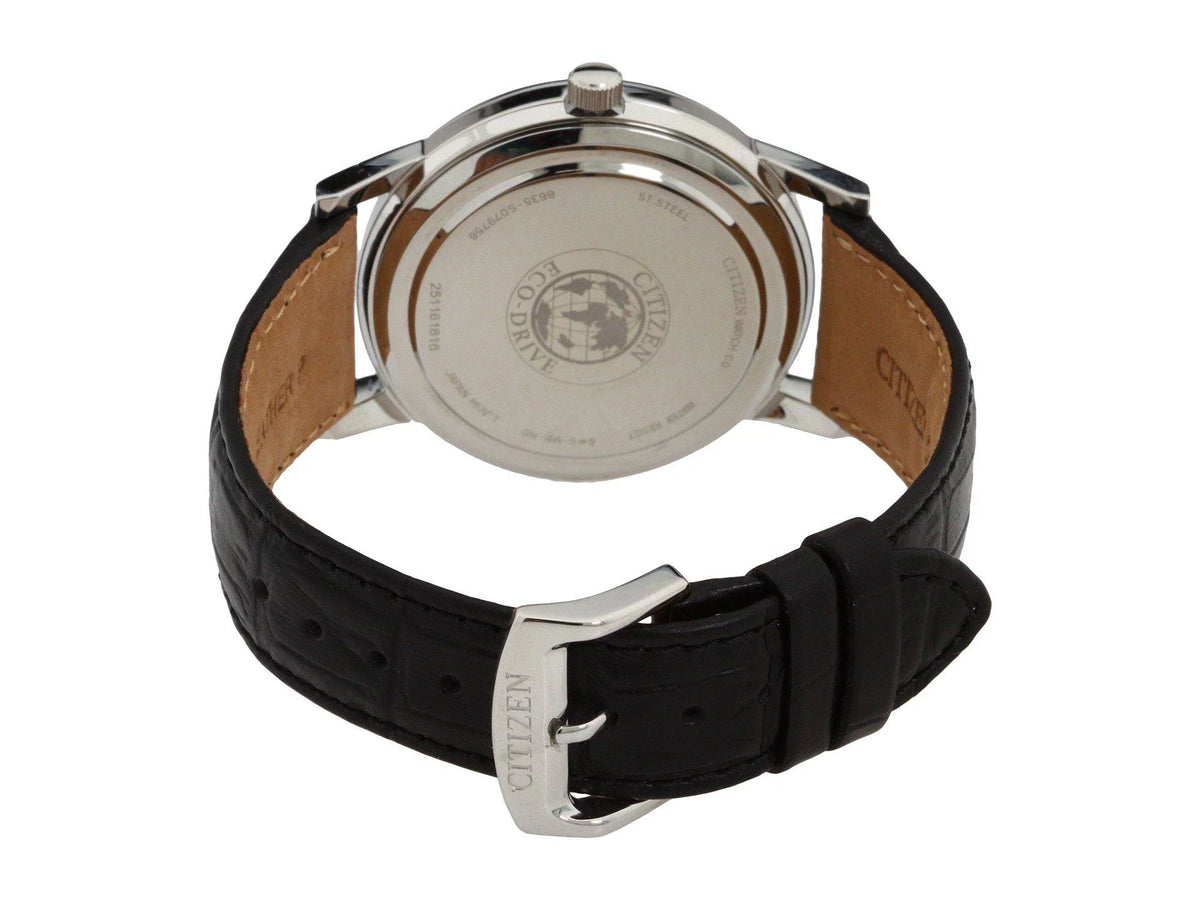Citizen Men's Eco-Drive Black Leather Strap Watch AO9000-06B