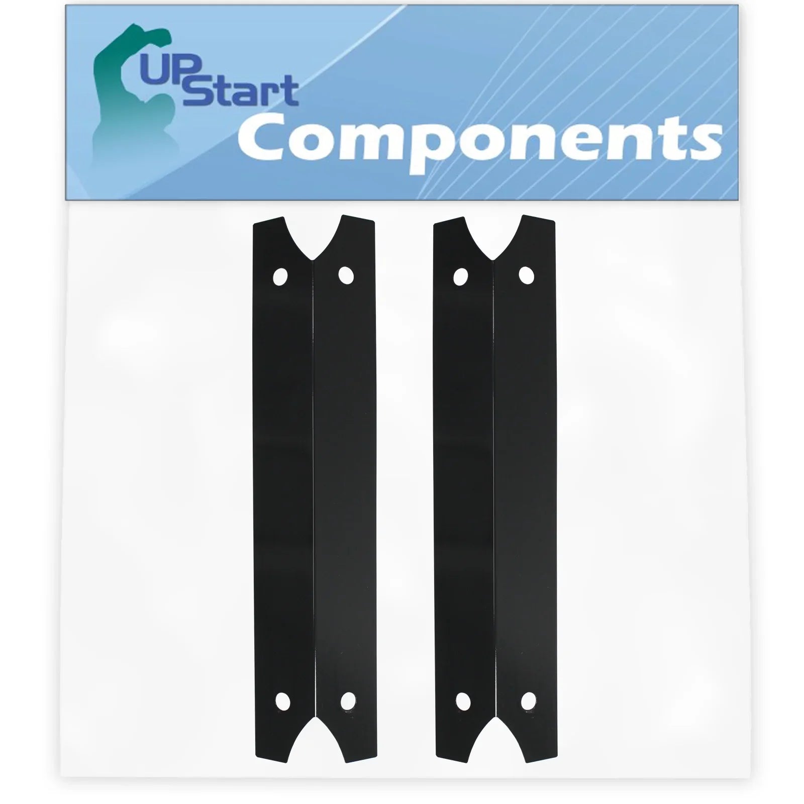2-Pack BBQ Grill Heat Shield Plate Tent Replacement Parts for Charmglow 810-6830-0 - Compatible Barbeque Porcelain Steel Flame Tamer, Flavorizer Bar, Vaporizer Bar, Burner Cover 17 3/4"