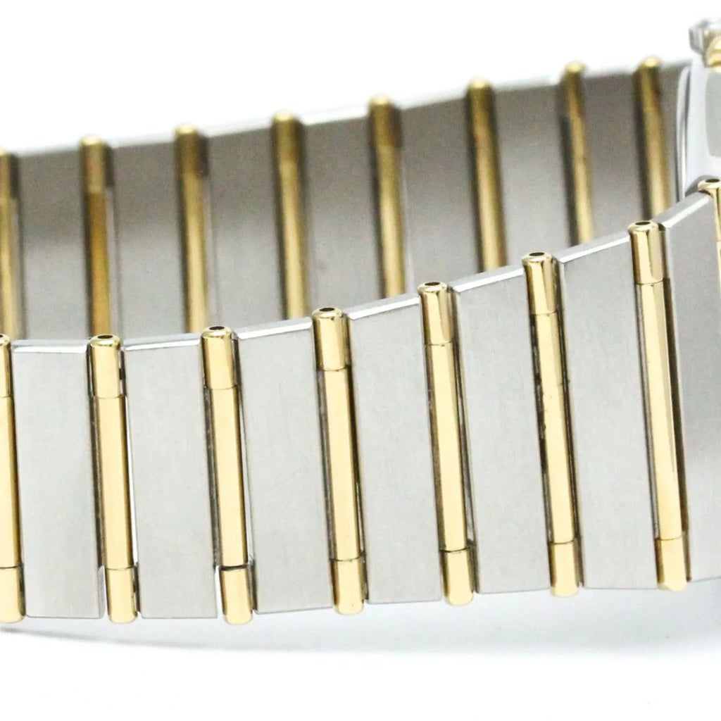 Pre-Owned Polished OMEGA Constellation Day Date 18K Gold Steel Watch 396.1070 BF566004 (Good)