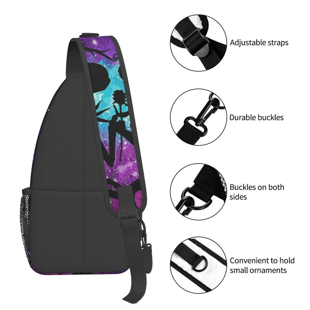 The Nightmare Before Christmas Chest Bags Crossbody Sling Backpack Unisex Travel Hiking Daypack Shoulder Bag Gifts For Women Men