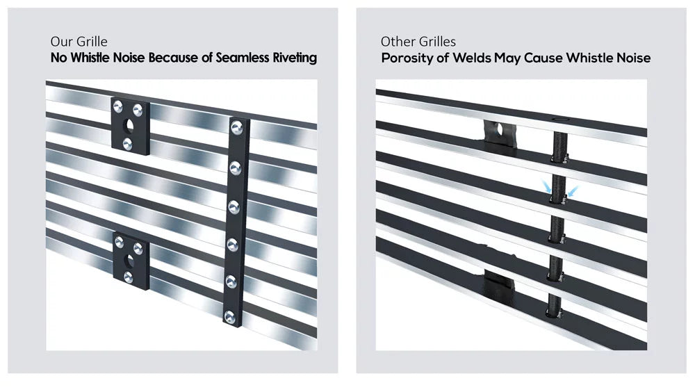 APS Premium Stainless Steel Chrome 8x6 Billet Grille Compatible with Ford Expedition 2007-2014 Main Upper N19-S12356F