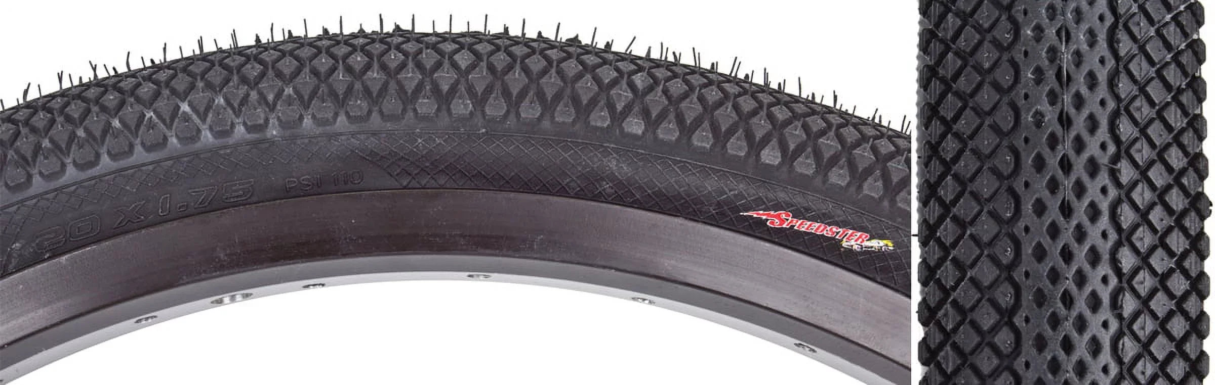 Vee Tire Co. Speedster BMX Tire: 20" x 1.75" Folding Bead Black
