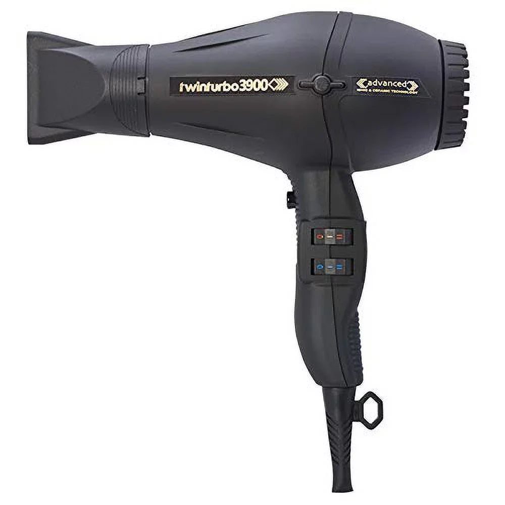 Bundle 2: (1) Turbo Power 3900 Advanced Hair Dryer Black and (1) M Hair Designs Hot Blow Attachment Black