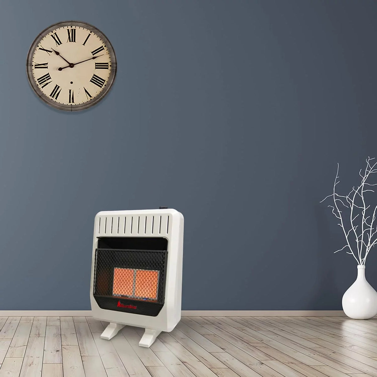 Hearth Sense Dual Fuel Vent Less Infrared Plaque Heater with Base and Blower 20,000BTU T-Stat Control Model# IR16T-BB