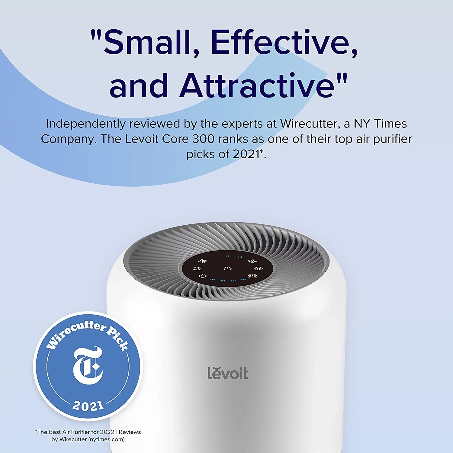 Levoit Air Purifier for Allergies and Asthma, Large Rooms Up to 547 sq. ft., Core 300-RAC, White