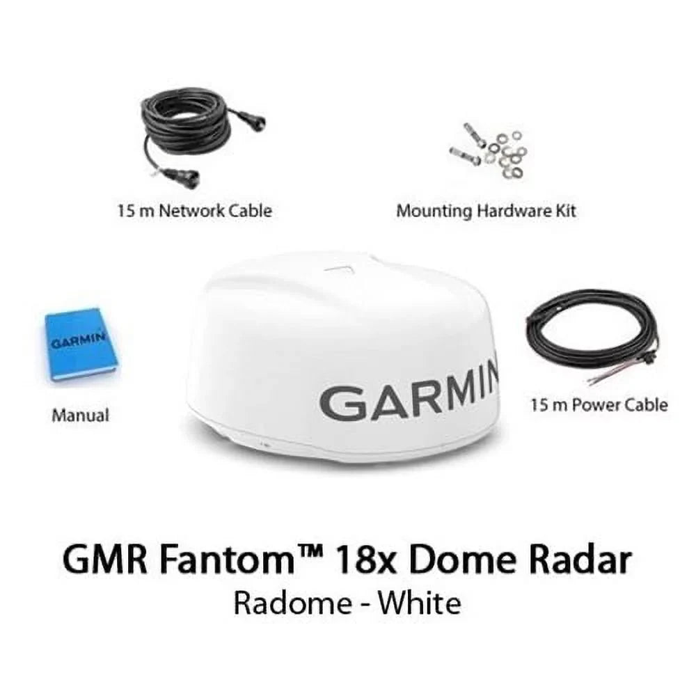 Garmin GMR Fantom 18x Radar White 50 Watt 18" Dome with 15m Cables